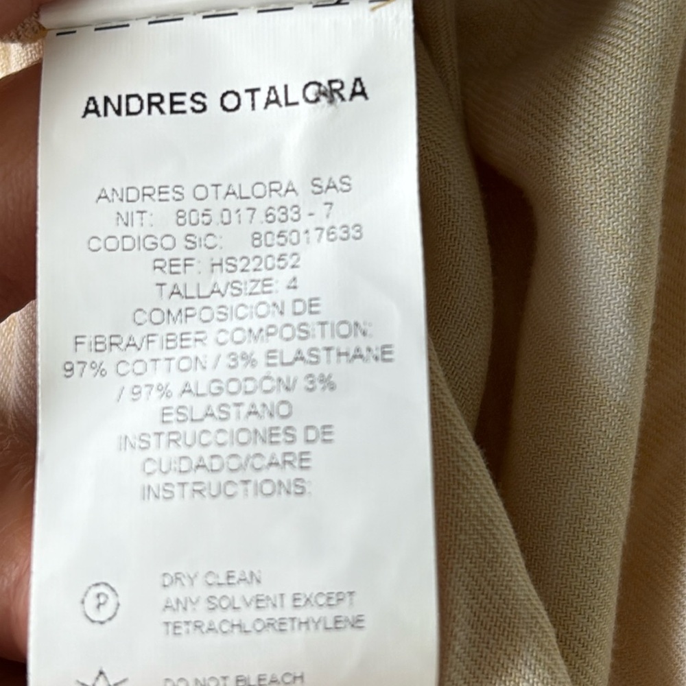 Andres Otalora Abril Asymmetric Pareo Midi Dress Size Orange/Brown Small NWT - Picture 14 of 15